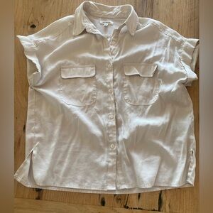 Max Studio Cream Shirt‎ Medium Preloved Women’s